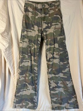 No Boundaries Camo Cargo Pants - Green, Brown, Tan